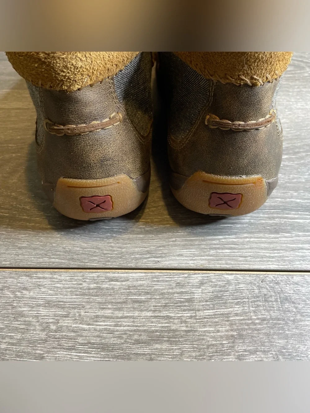 Twisted X Men's MDM0070 Eco Mocs Size 12W Brown Leather Tweed Chukka